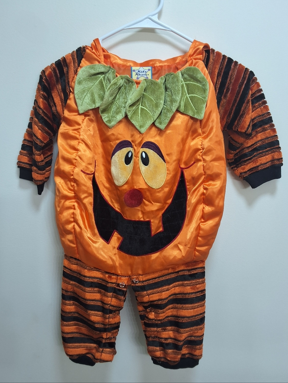 Kid's Klassics Baby Pumpkin Halloween Costume Romper 18M